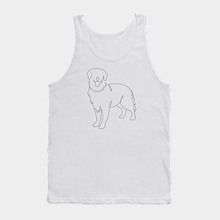 Golden Retriever Line Art Tank Top